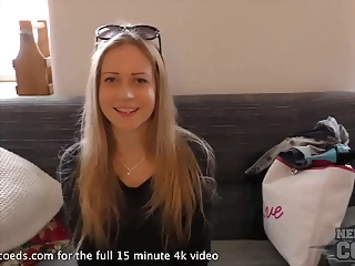 Real Teen Does Her First Ever Porn Casting Before Fame